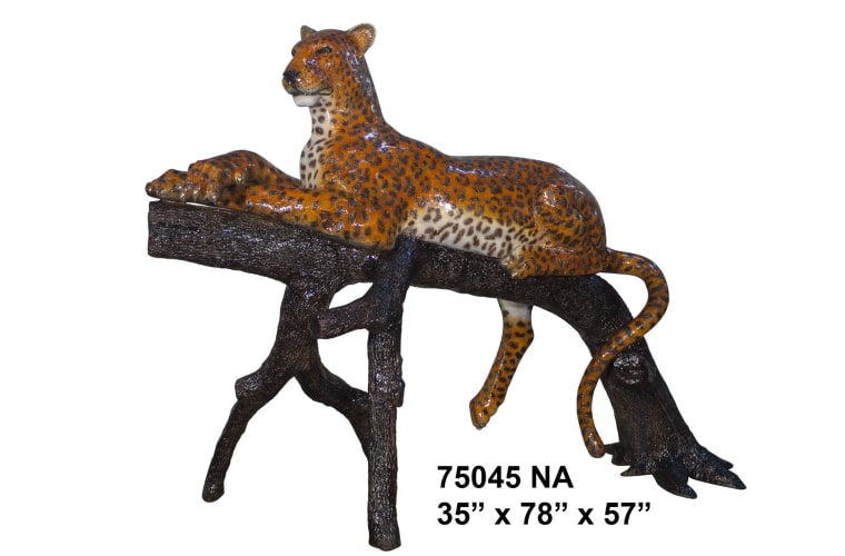 Bronze Leopard Statue - AF 75045NA