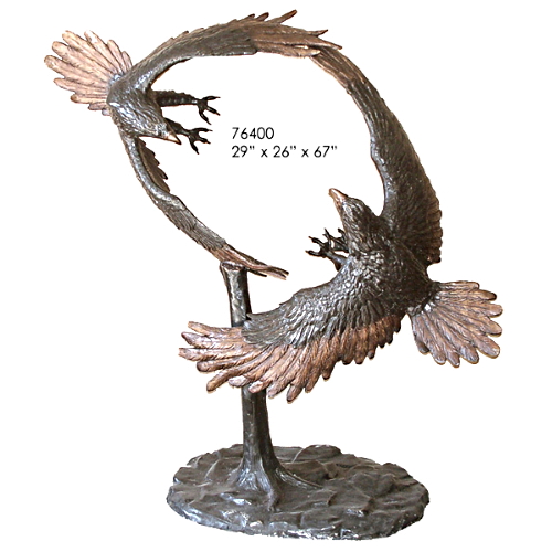 Bronze Dueling Eagles Statue - AF 76400