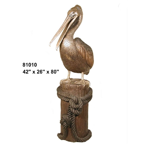 Bronze Pelican Statue - AF 81010