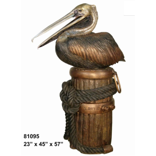 Bronze Pelican Statue - AF 81095