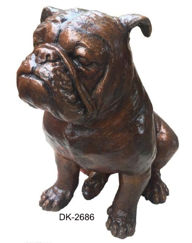 Bronze Bulldog Mascot Statue - DK-2686