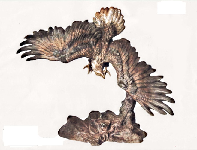 Bronze Eagle School Mascot Statue - DK 2231