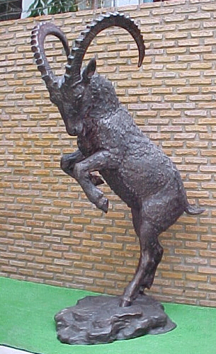 Bronze Life-Size Ram Mascot Statue - PA A-1094