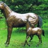 Bronze Life-Size Mare & Colt Statue (2021 PRICE)