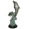 Bronze Jumping Dolphins Statue or Fountain