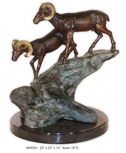 Bronze Tabletop Ram Statue - AF 58492