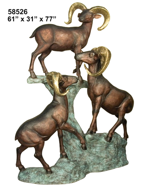 Bronze Ram Statue