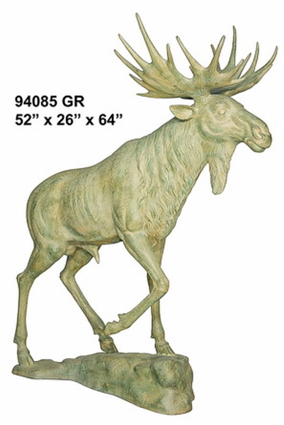 Bronze Moose Statue - AF 94085 GR