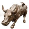 Angry Bronze Bull Statue