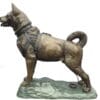 Bronze Huskie Service Dog Statue