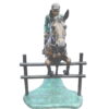 Bronze Jumping Steeplechase Horse Statue