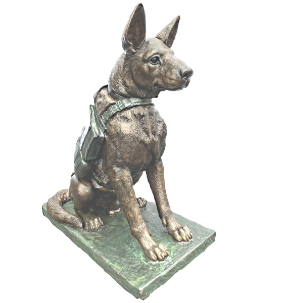 Bronze Huskie Service Dog Statue - ASB 979