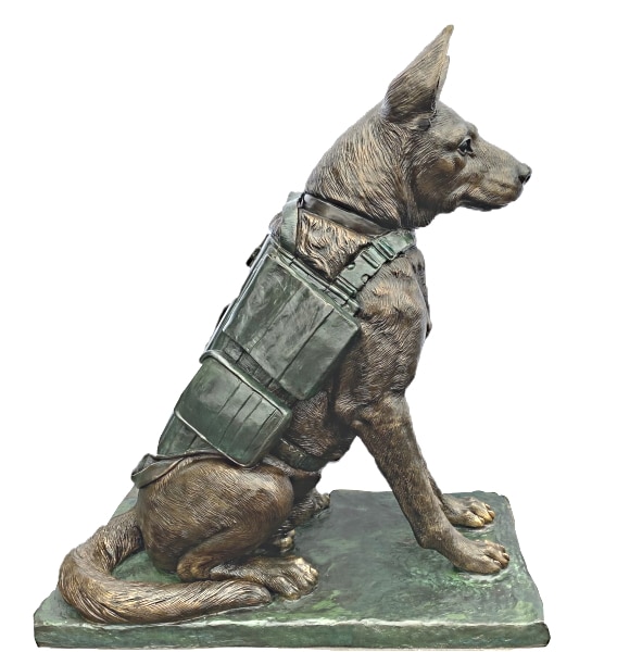 Bronze Shepherd Service Dog Statue - ASB 978