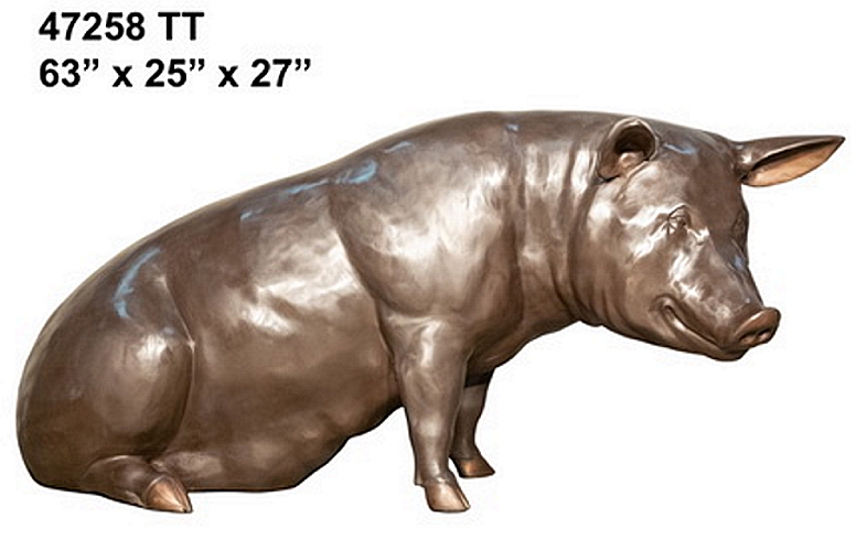 Bronze Pig Statue - AF 47258