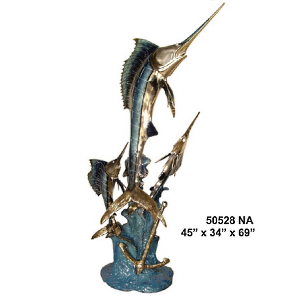 Bronze Jumping Sailfish Fountain (2021 Price) - AF 50528NA