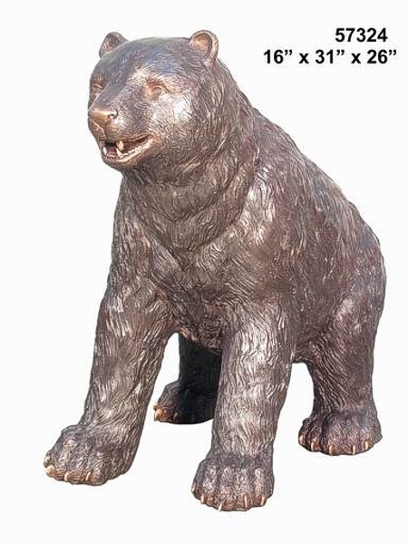 Bear Cub Bronze Statue - AF 57324