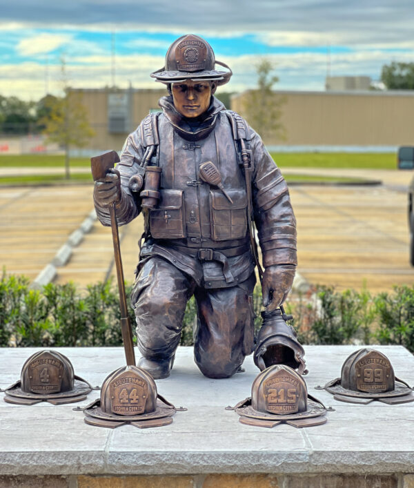 Life-Size Bronze Fallen Firefighter Memorial Statue