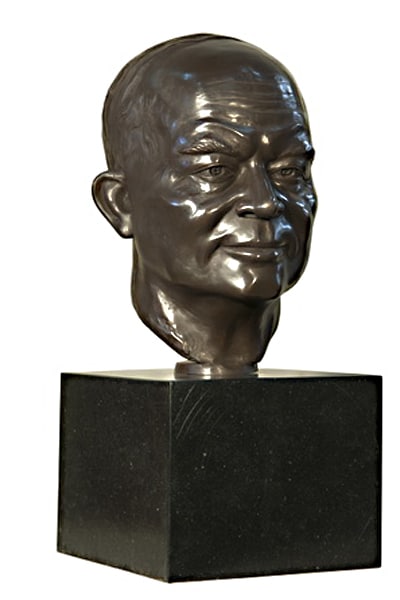 Bronze Dwight Eisenhower Bust