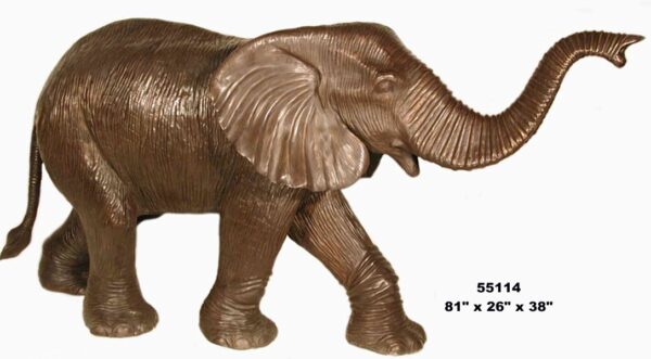 Bronze Elephant Calf Statue