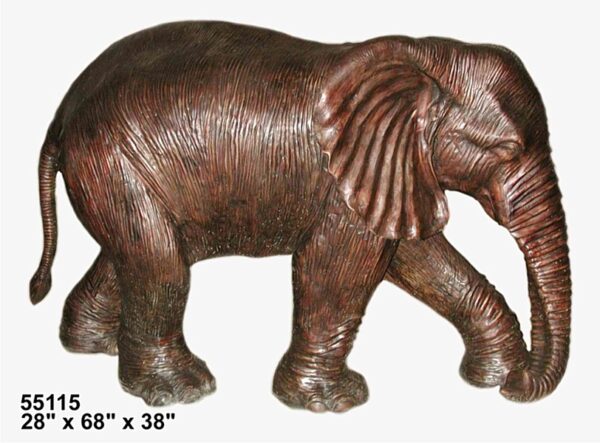Bronze Elephant Calf Statue