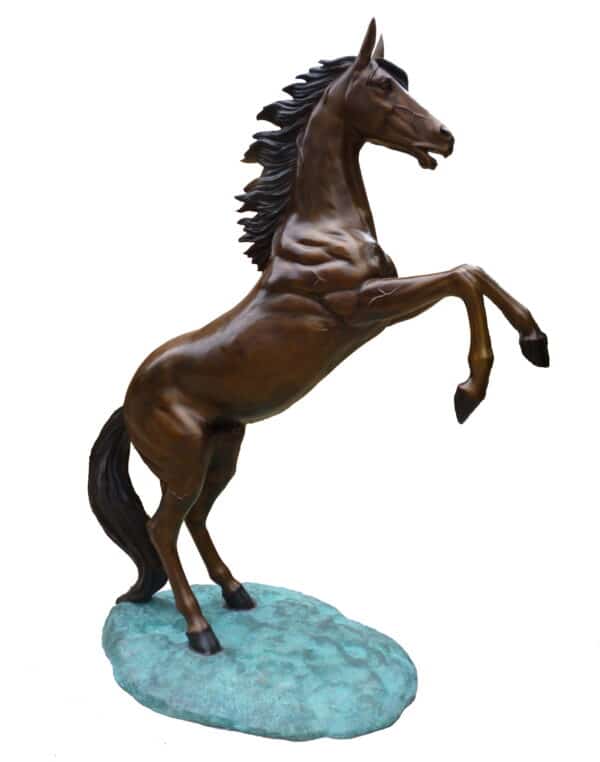 Bronze Rearing Horse Statue