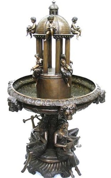 Bronze Musical Ladies Dome Fountain - AF 83024 TT