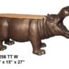 Bronze Lion Bench