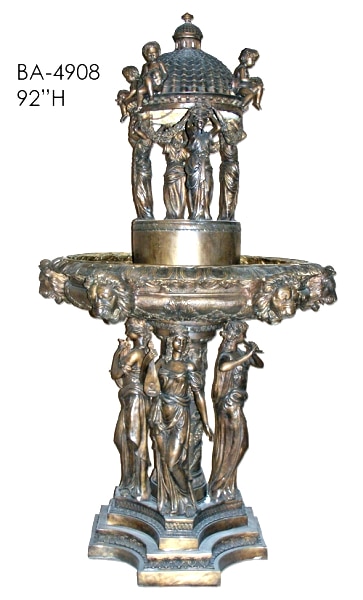Bronze Domed Ladies Musical Fountain