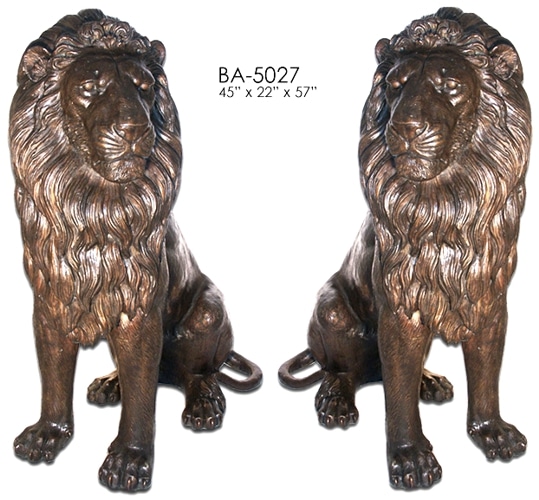 Bronze Lions Statues at Last Years Price - ASAI BA-5027