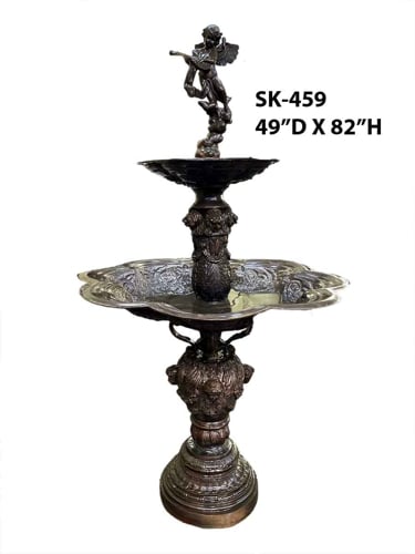 Bronze Cherub Musical Fountain - ASI SK-459