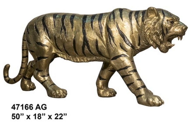 Bronze Tiger Climbing Statue