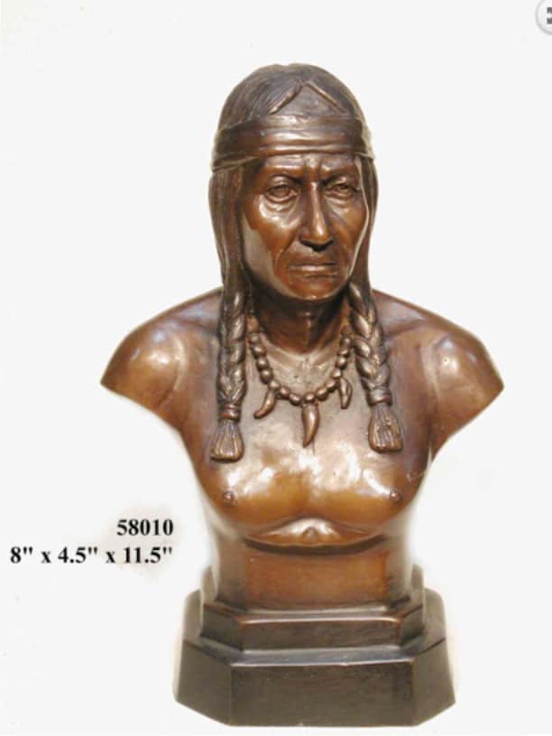 Bronze Indian Chief Bust - AF 58010