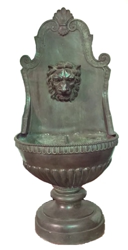 Bronze Lion Head Wall Fountain (self contained brown or green) - ASI TF4-180A