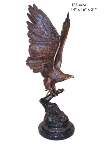 Bronze Eagle Taking Off Statue - ASI TF3-M