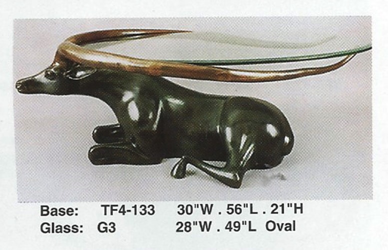 Bronze Antelope Table (glass included) - ASI TF4-133