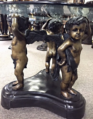 Bronze Cupid Dining Table (glass not included) - ASI TF4-15