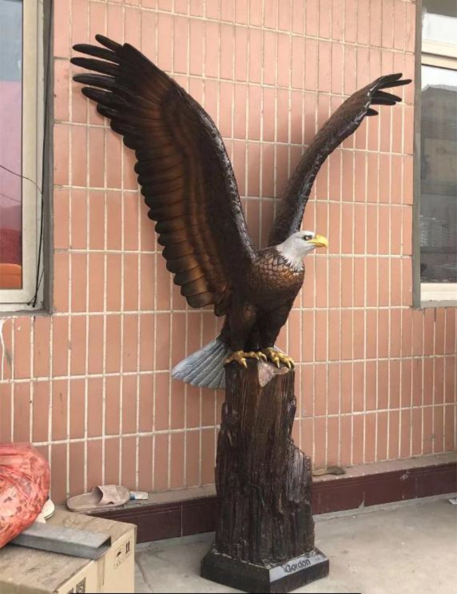 Bronze Eagle School Mascot Statue - DZ-D7