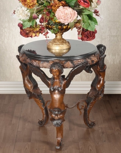Three Winged Ladies Bronze Center Table - AF B-A3447-AN