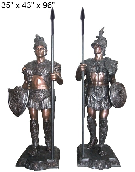 Bronze Spartan Mascot Statue - DD W-027