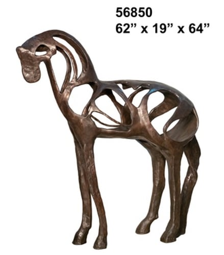 Bronze Art Deco Horse Statue - AF 56950