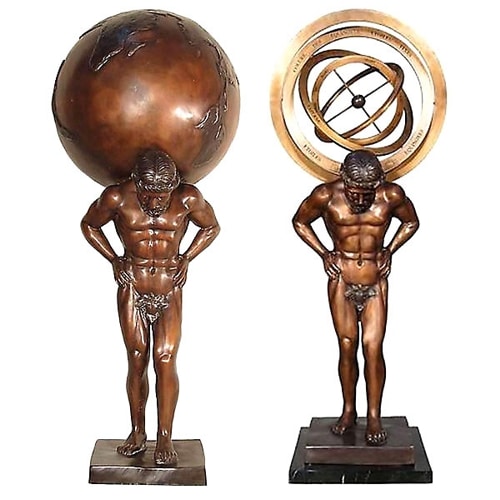 Bronze Zeus &  Hercules Statues - AF 74340/74365
