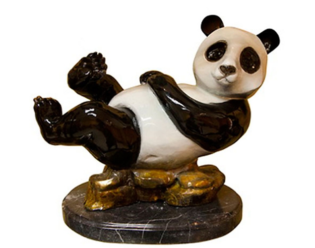 Bronze Panda Bear Statue - AF 88055NA