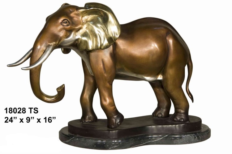 Bronze Elephant Tabletop Statue - AF 18028TS