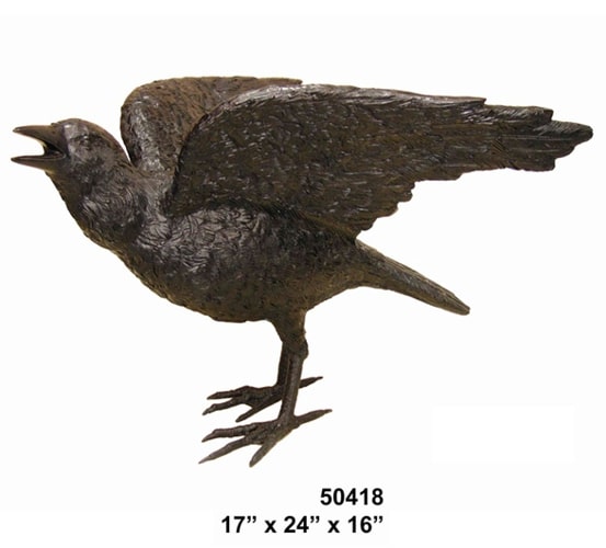 Bronze Raven Statue - AF 50418