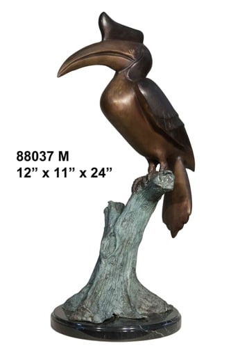 Bronze African Hornbill Statue - AF 88037ND-1