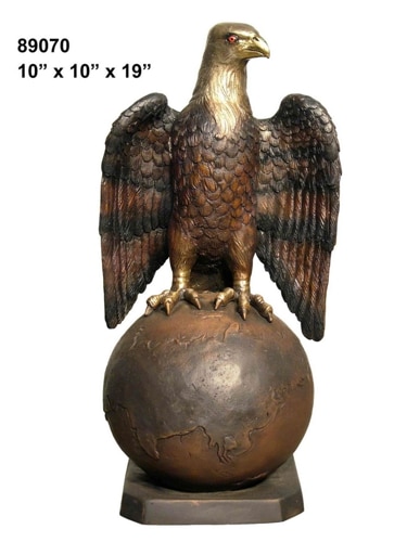 Bronze Eagle School Mascot Statue - AF 89070