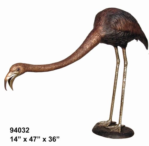 Bronze Flamingo Statue - AF 94032