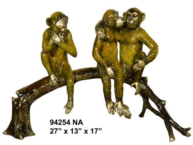 Bronze Monkey Statue - AF 50492 NA