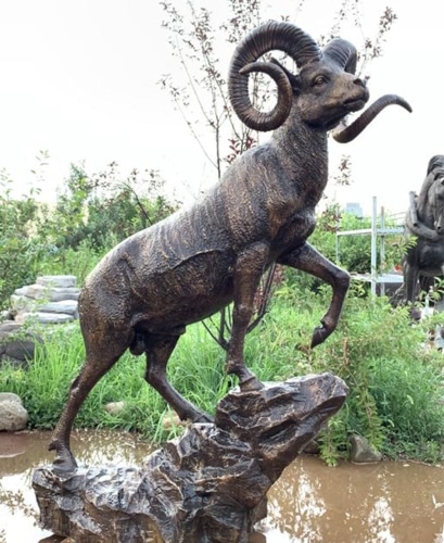 Bronze Ram Statue - DZ R-1