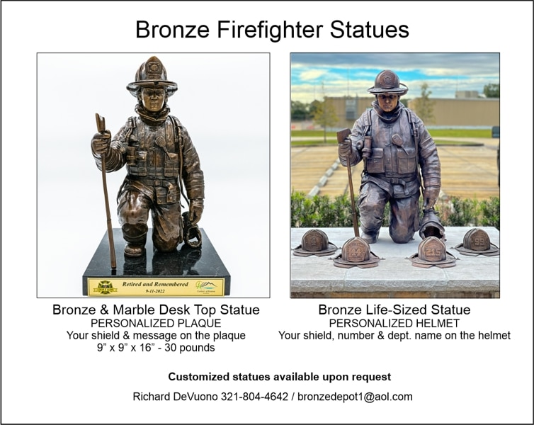 Bronze, Firefighter statues - DD B-3